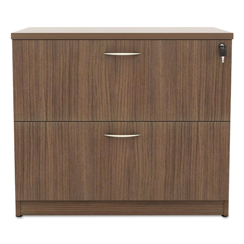 Alera® wholesale. Alera Valencia Series Two-drawer Lateral File, 34w X 22.75d X 29.5h, Walnut. HSD Wholesale: Janitorial Supplies, Breakroom Supplies, Office Supplies.