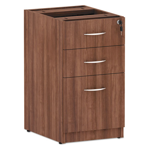 Alera® wholesale. Alera Valencia Series Box-box-file Full Pedestal, 15.63w X 20.5d X 28.5h, Modern Walnut. HSD Wholesale: Janitorial Supplies, Breakroom Supplies, Office Supplies.