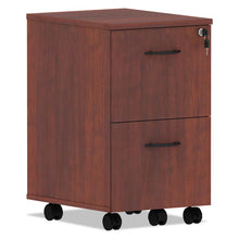 Load image into Gallery viewer, Alera® wholesale. Alera Valencia Series Mobile File-file Pedestal, 15.38w X 20d X 26.63h, Medium Cherry. HSD Wholesale: Janitorial Supplies, Breakroom Supplies, Office Supplies.