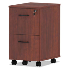 Load image into Gallery viewer, Alera® wholesale. Alera Valencia Series Mobile File-file Pedestal, 15.38w X 20d X 26.63h, Medium Cherry. HSD Wholesale: Janitorial Supplies, Breakroom Supplies, Office Supplies.