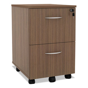 Alera® wholesale. Alera Valencia Series Mobile File-file Pedestal, 15.38w X 20d X 26.63h, Modern Walnut. HSD Wholesale: Janitorial Supplies, Breakroom Supplies, Office Supplies.