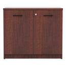 Alera® wholesale. Alera Valencia Series Storage Cabinet, 34 1-8w X 22 7-8d X 29 1-2h, Medium Cherry. HSD Wholesale: Janitorial Supplies, Breakroom Supplies, Office Supplies.