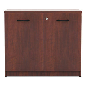 Alera® wholesale. Alera Valencia Series Storage Cabinet, 34 1-8w X 22 7-8d X 29 1-2h, Medium Cherry. HSD Wholesale: Janitorial Supplies, Breakroom Supplies, Office Supplies.