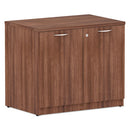 Alera® wholesale. Alera Valencia Series Storage Cabinet, 34 1-8w X 22 7-8d X 29 1-2h, Modern Walnut. HSD Wholesale: Janitorial Supplies, Breakroom Supplies, Office Supplies.