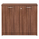 Alera® wholesale. Alera Valencia Series Storage Cabinet, 34 1-8w X 22 7-8d X 29 1-2h, Modern Walnut. HSD Wholesale: Janitorial Supplies, Breakroom Supplies, Office Supplies.
