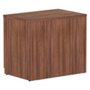 Alera® wholesale. Alera Valencia Series Storage Cabinet, 34 1-8w X 22 7-8d X 29 1-2h, Modern Walnut. HSD Wholesale: Janitorial Supplies, Breakroom Supplies, Office Supplies.