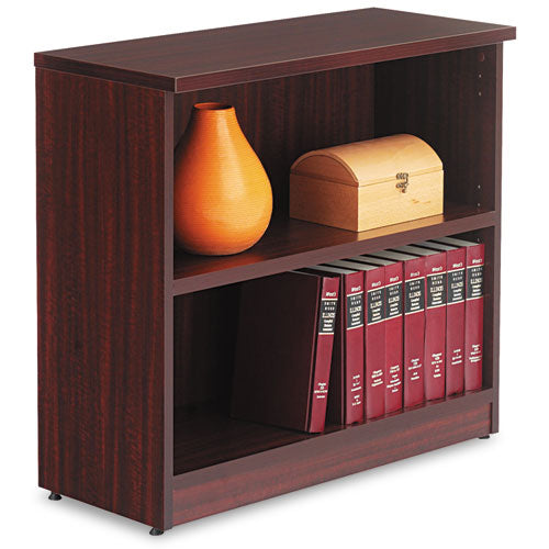 Alera® wholesale. Alera Valencia Series Bookcase, Two-shelf, 31 3-4w X 14d X 29 1-2h, Mahogany. HSD Wholesale: Janitorial Supplies, Breakroom Supplies, Office Supplies.