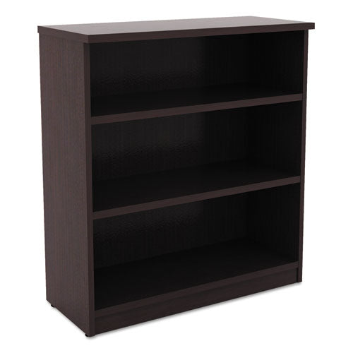 Alera® wholesale. Alera Valencia Series Bookcase, Three-shelf, 31 3-4w X 14d X 39 3-8h, Espresso. HSD Wholesale: Janitorial Supplies, Breakroom Supplies, Office Supplies.