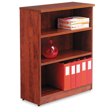 Load image into Gallery viewer, Alera® wholesale. Alera Valencia Series Bookcase, Three-shelf, 31 3-4w X 14d X 39 3-8h, Med Cherry. HSD Wholesale: Janitorial Supplies, Breakroom Supplies, Office Supplies.