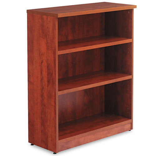 Alera® wholesale. Alera Valencia Series Bookcase, Three-shelf, 31 3-4w X 14d X 39 3-8h, Med Cherry. HSD Wholesale: Janitorial Supplies, Breakroom Supplies, Office Supplies.