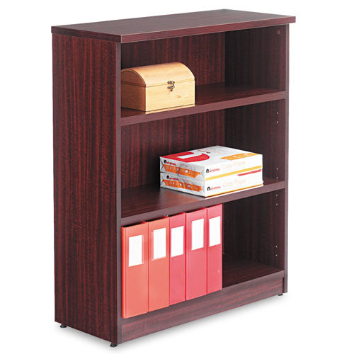 Alera® wholesale. Alera Valencia Series Bookcase, Three-shelf, 31 3-4w X 14d X 39 3-8h, Mahogany. HSD Wholesale: Janitorial Supplies, Breakroom Supplies, Office Supplies.