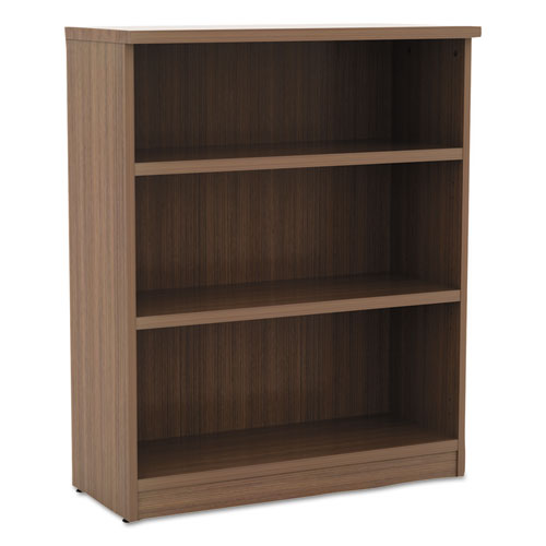 Alera® wholesale. Alera Valencia Series Bookcase, Three-shelf, 31 3-4w X 14d X 39 3-8h, Mod Walnut. HSD Wholesale: Janitorial Supplies, Breakroom Supplies, Office Supplies.