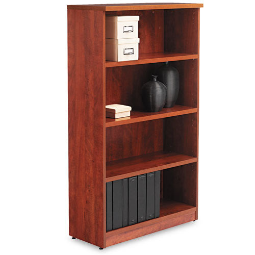 Alera® wholesale. Alera Valencia Series Bookcase, Four-shelf, 31 3-4w X 14d X 54 7-8h, Medium Cherry. HSD Wholesale: Janitorial Supplies, Breakroom Supplies, Office Supplies.