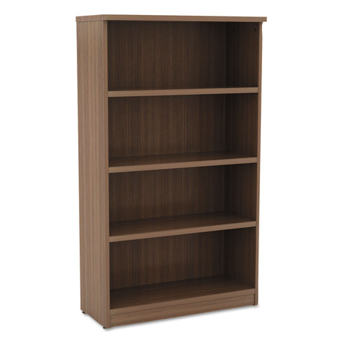 Alera® wholesale. Alera Valencia Series Bookcase, Four-shelf, 31 3-4w X 14d X 54 7-8h, Modern Walnut. HSD Wholesale: Janitorial Supplies, Breakroom Supplies, Office Supplies.