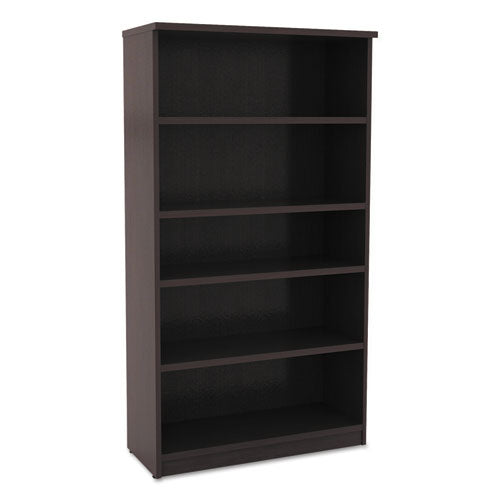 Alera® wholesale. Alera Valencia Series Bookcase, Five-shelf, 31 3-4w X 14d X 64 3-4h, Espresso. HSD Wholesale: Janitorial Supplies, Breakroom Supplies, Office Supplies.