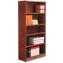 Load image into Gallery viewer, Alera® wholesale. Alera Valencia Series Bookcase, Five-shelf, 31 3-4w X 14d X 64 3-4h, Medium Cherry. HSD Wholesale: Janitorial Supplies, Breakroom Supplies, Office Supplies.