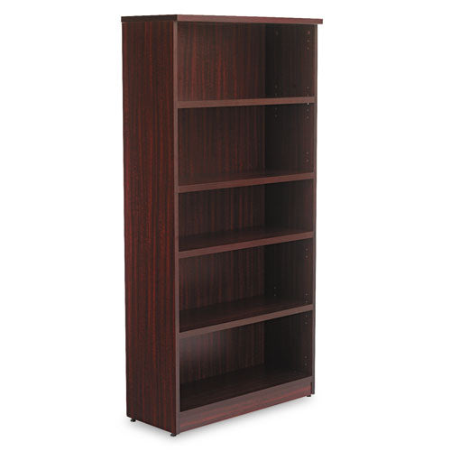 Alera® wholesale. Alera Valencia Series Bookcase, Five-shelf, 31 3-4w X 14d X 64 3-4h, Mahogany. HSD Wholesale: Janitorial Supplies, Breakroom Supplies, Office Supplies.