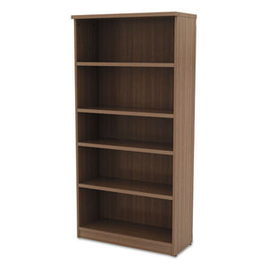 Alera® wholesale. Alera Valencia Series Bookcase, Five-shelf, 31 3-4w X 14d X 64 3-4h, Modern Walnut. HSD Wholesale: Janitorial Supplies, Breakroom Supplies, Office Supplies.