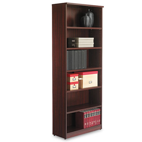 Alera® wholesale. Alera Valencia Series Bookcase, Six-shelf, 31 3-4w X 14d X 80 1-4h, Mahogany. HSD Wholesale: Janitorial Supplies, Breakroom Supplies, Office Supplies.