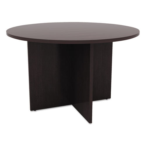 Alera® wholesale. Alera Valencia Round Conference Table W-legs, 29 1-2h X 42 Dia., Espresso. HSD Wholesale: Janitorial Supplies, Breakroom Supplies, Office Supplies.