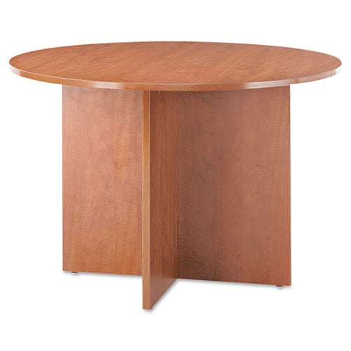 Alera® wholesale. Alera Valencia Round Conference Table W-legs, 29 1-2h X 42 Dia., Medium Cherry. HSD Wholesale: Janitorial Supplies, Breakroom Supplies, Office Supplies.