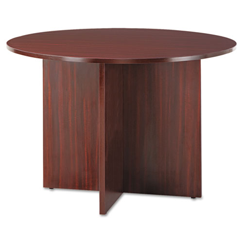 Alera® wholesale. Alera Valencia Round Conference Table W-legs, 29 1-2h X 42 Dia., Mahogany. HSD Wholesale: Janitorial Supplies, Breakroom Supplies, Office Supplies.