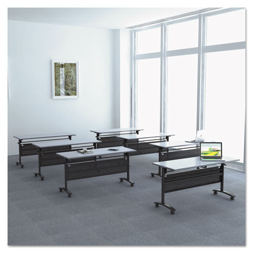 Alera® wholesale. Alera Valencia Flip Training Table Base, Modesty Panel, 57.88 X 19.75 X 28.5, Black. HSD Wholesale: Janitorial Supplies, Breakroom Supplies, Office Supplies.
