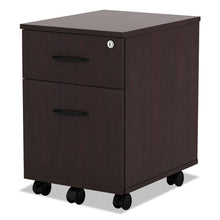 Load image into Gallery viewer, Alera® wholesale. Alera Valencia Series Mobile Box-file Pedestal, 15.88w X 19.13d X 22.88h, Mahogany. HSD Wholesale: Janitorial Supplies, Breakroom Supplies, Office Supplies.