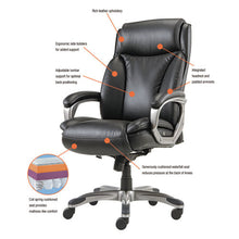 Load image into Gallery viewer, Alera® wholesale. Alera Veon Series Executive High-back Bonded Leather Chair, Supports Up To 275 Lbs, Black Seat-black Back, Graphite Base. HSD Wholesale: Janitorial Supplies, Breakroom Supplies, Office Supplies.