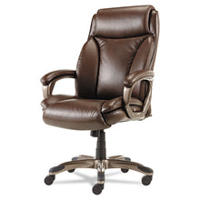 Load image into Gallery viewer, Alera® wholesale. Alera Veon Series Executive High-back Bonded Leather Chair, Supports Up To 275 Lbs., Brown Seat-brown Back, Bronze Base. HSD Wholesale: Janitorial Supplies, Breakroom Supplies, Office Supplies.