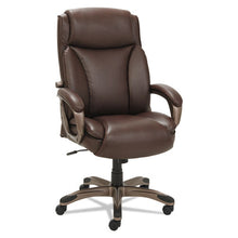 Load image into Gallery viewer, Alera® wholesale. Alera Veon Series Executive High-back Bonded Leather Chair, Supports Up To 275 Lbs., Brown Seat-brown Back, Bronze Base. HSD Wholesale: Janitorial Supplies, Breakroom Supplies, Office Supplies.