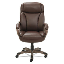 Load image into Gallery viewer, Alera® wholesale. Alera Veon Series Executive High-back Bonded Leather Chair, Supports Up To 275 Lbs., Brown Seat-brown Back, Bronze Base. HSD Wholesale: Janitorial Supplies, Breakroom Supplies, Office Supplies.