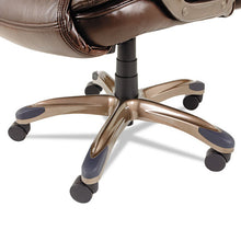 Load image into Gallery viewer, Alera® wholesale. Alera Veon Series Executive High-back Bonded Leather Chair, Supports Up To 275 Lbs., Brown Seat-brown Back, Bronze Base. HSD Wholesale: Janitorial Supplies, Breakroom Supplies, Office Supplies.