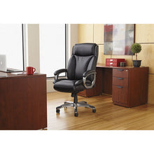 Load image into Gallery viewer, Alera® wholesale. Alera Veon Series Executive High-back Bonded Leather Chair, Supports Up To 275 Lbs., Brown Seat-brown Back, Bronze Base. HSD Wholesale: Janitorial Supplies, Breakroom Supplies, Office Supplies.