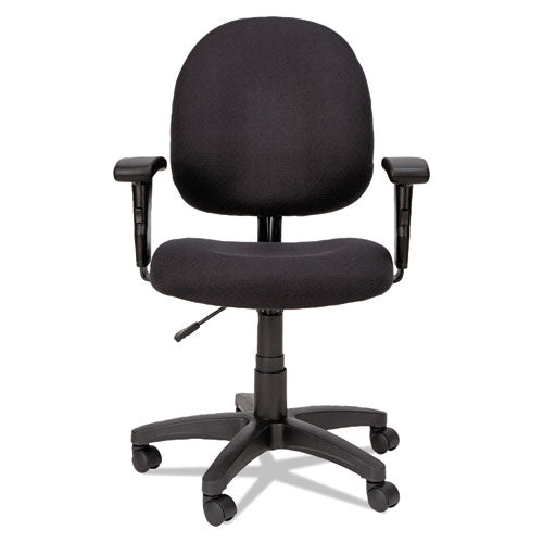 Alera® wholesale. Alera Essentia Series Swivel Task Chair With Adjustable Arms, Supports Up To 275 Lbs, Black Seat-black Back, Black Base. HSD Wholesale: Janitorial Supplies, Breakroom Supplies, Office Supplies.