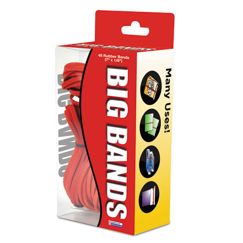 Alliance® wholesale. Big Bands Rubber Bands, Size 117b, 0.07" Gauge, Red, 48-box. HSD Wholesale: Janitorial Supplies, Breakroom Supplies, Office Supplies.