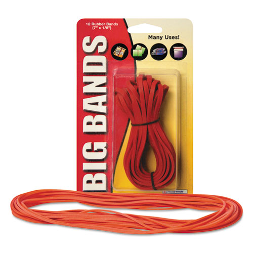 Alliance® wholesale. Big Bands Rubber Bands, Size 117b, 0.06" Gauge, Red, 12-pack. HSD Wholesale: Janitorial Supplies, Breakroom Supplies, Office Supplies.