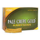 Alliance® wholesale. Pale Crepe Gold Rubber Bands, Size 19, 0.04" Gauge, Crepe, 1 Lb Box, 1,890-box. HSD Wholesale: Janitorial Supplies, Breakroom Supplies, Office Supplies.