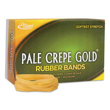 Load image into Gallery viewer, Alliance® wholesale. Pale Crepe Gold Rubber Bands, Size 64, 0.04&quot; Gauge, Crepe, 1 Lb Box, 490-box. HSD Wholesale: Janitorial Supplies, Breakroom Supplies, Office Supplies.