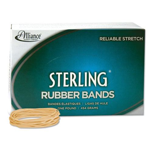 Alliance® wholesale. Sterling Rubber Bands, Size 19, 0.03" Gauge, Crepe, 1 Lb Box, 1,700-box. HSD Wholesale: Janitorial Supplies, Breakroom Supplies, Office Supplies.