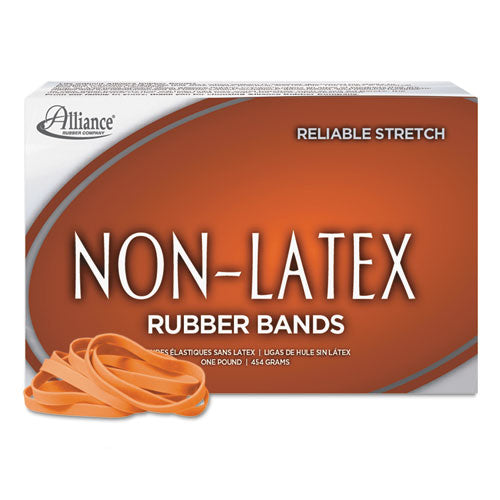 Alliance® wholesale. Non-latex Rubber Bands, Size 64, 0.04" Gauge, Orange, 1 Lb Box, 380-box. HSD Wholesale: Janitorial Supplies, Breakroom Supplies, Office Supplies.