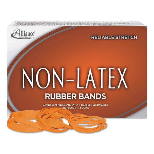 Alliance® wholesale. Non-latex Rubber Bands, Size 64, 0.04" Gauge, Orange, 1 Lb Box, 380-box. HSD Wholesale: Janitorial Supplies, Breakroom Supplies, Office Supplies.
