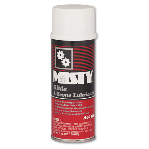 Misty® wholesale. Glide Silicone Lubricant, Unscented, 10 Oz. Aerosol Can, 12-carton. HSD Wholesale: Janitorial Supplies, Breakroom Supplies, Office Supplies.