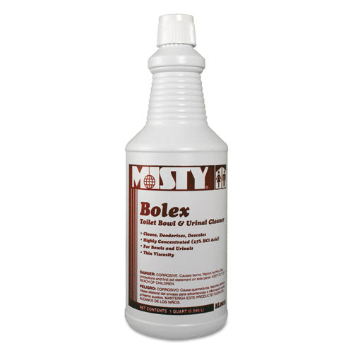 Misty® wholesale. Bolex 23 Percent Hydrochloric Acid Bowl Cleaner, Wintergreen, 32oz, 12-carton. HSD Wholesale: Janitorial Supplies, Breakroom Supplies, Office Supplies.