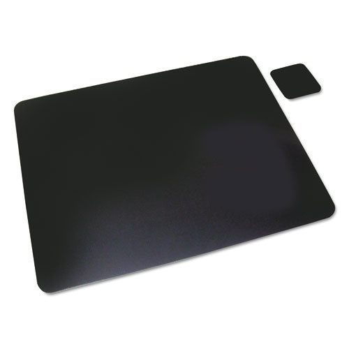 Artistic® wholesale. Leather Desk Pad W-coaster, 20 X 36, Black. HSD Wholesale: Janitorial Supplies, Breakroom Supplies, Office Supplies.