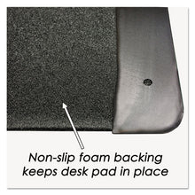 Load image into Gallery viewer, Artistic® wholesale. Executive Desk Pad With Antimicrobial Protection, Leather-like Side Panels, 24 X 19, Black. HSD Wholesale: Janitorial Supplies, Breakroom Supplies, Office Supplies.