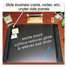 Load image into Gallery viewer, Artistic® wholesale. Executive Desk Pad With Antimicrobial Protection, Leather-like Side Panels, 24 X 19, Black. HSD Wholesale: Janitorial Supplies, Breakroom Supplies, Office Supplies.