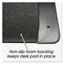 Load image into Gallery viewer, Artistic® wholesale. Executive Desk Pad With Antimicrobial Protection, Leather-like Side Panels, 36 X 20, Black. HSD Wholesale: Janitorial Supplies, Breakroom Supplies, Office Supplies.