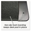 Artistic® wholesale. Executive Desk Pad With Antimicrobial Protection, Leather-like Side Panels, 36 X 20, Black. HSD Wholesale: Janitorial Supplies, Breakroom Supplies, Office Supplies.
