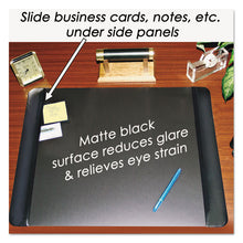 Load image into Gallery viewer, Artistic® wholesale. Executive Desk Pad With Antimicrobial Protection, Leather-like Side Panels, 36 X 20, Black. HSD Wholesale: Janitorial Supplies, Breakroom Supplies, Office Supplies.